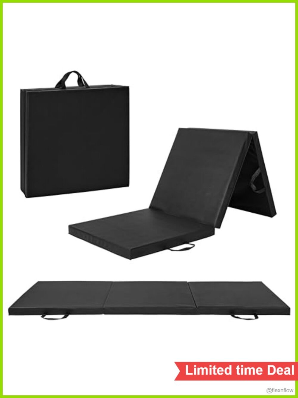Folding Exercise Mat – Extra Thick 2 Inch, Non-Toxic, Anti-Tear, Home Workout